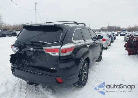 2016 Toyota Highlander Xle V6 z USA, uszkodzony, nr VIN 5TDKKRFH9GS145940